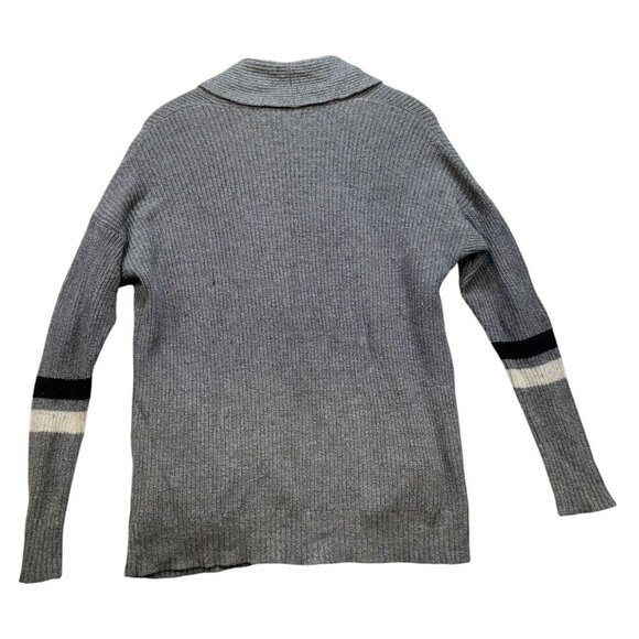 American Eagle Outfitters Mens Cardigan Sweater M/M Gray Cotton Wool Blend Knitw - Picture 7 of 9